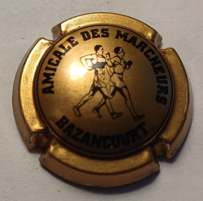 BELLE CAPSULE CHAMPAGNE COMMEMORATIVE AMICALE DES MARCHEURS DE BAZANCOURT NEWS