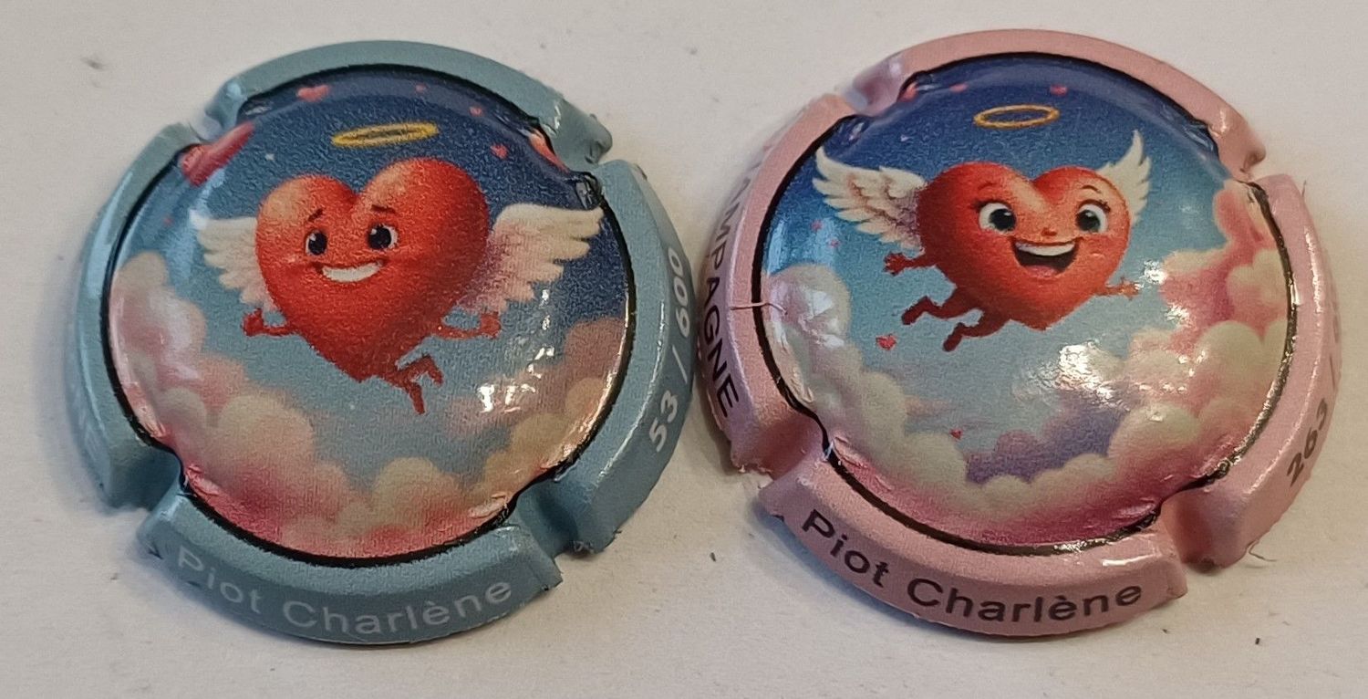 2 BELLES CAPSULES CHAMPAGNE PIOT CHARLENE COEUR 2026 / 600EX NEWS