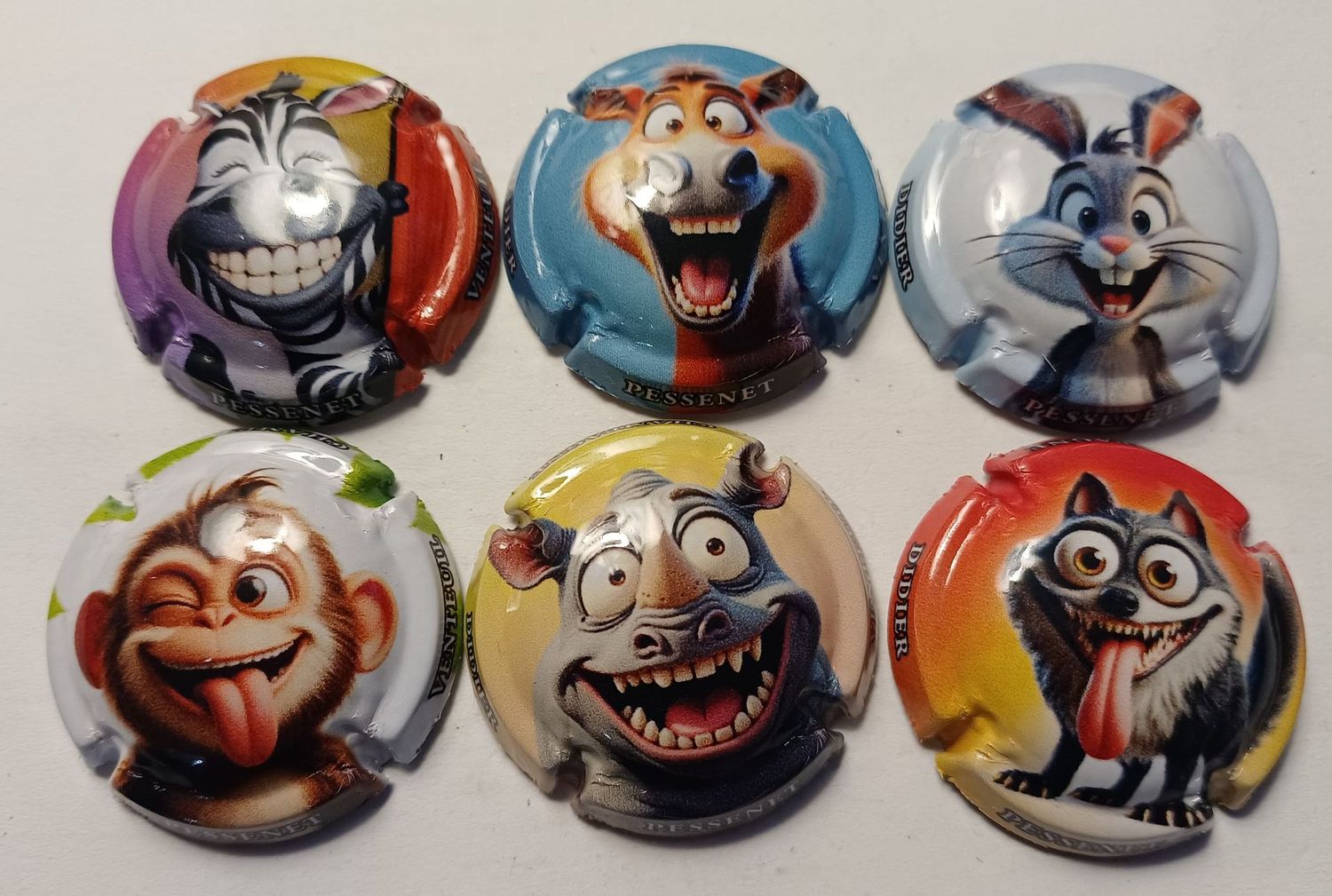 6 BELLES CAPSULES CHAMPAGNE PESSENET DIDIER REF N°80 a 80e NEWS