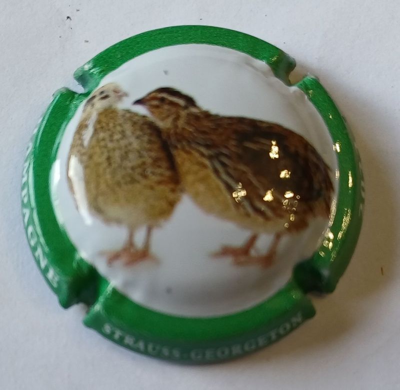 BELLE CAPSULE CHAMPAGNE STRAUSS GEORGETON CUVEE CHASSE REF N°67a NEWS