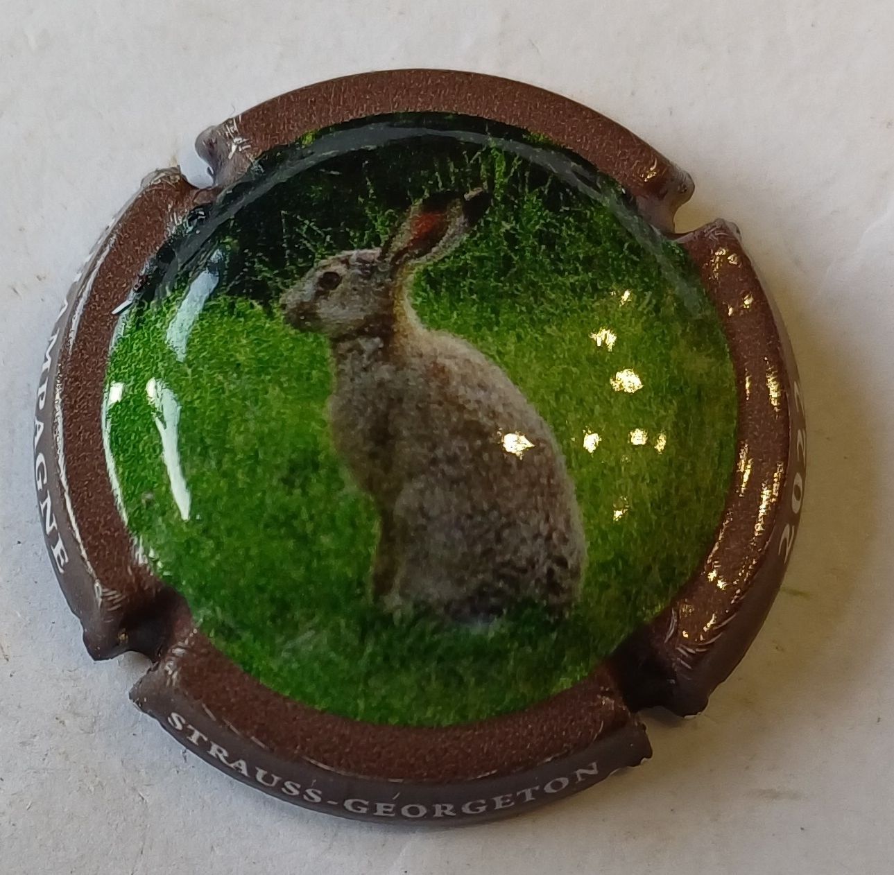 BELLE CAPSULE CHAMPAGNE STRAUSS GEORGETON CUVEE CHASSE REF N°67d NEWS