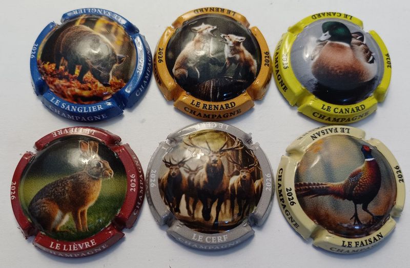 6 BELLES CAPSULES CHAMPAGNE GENERIQUE CUVEE CHASSE 2026 NEWS