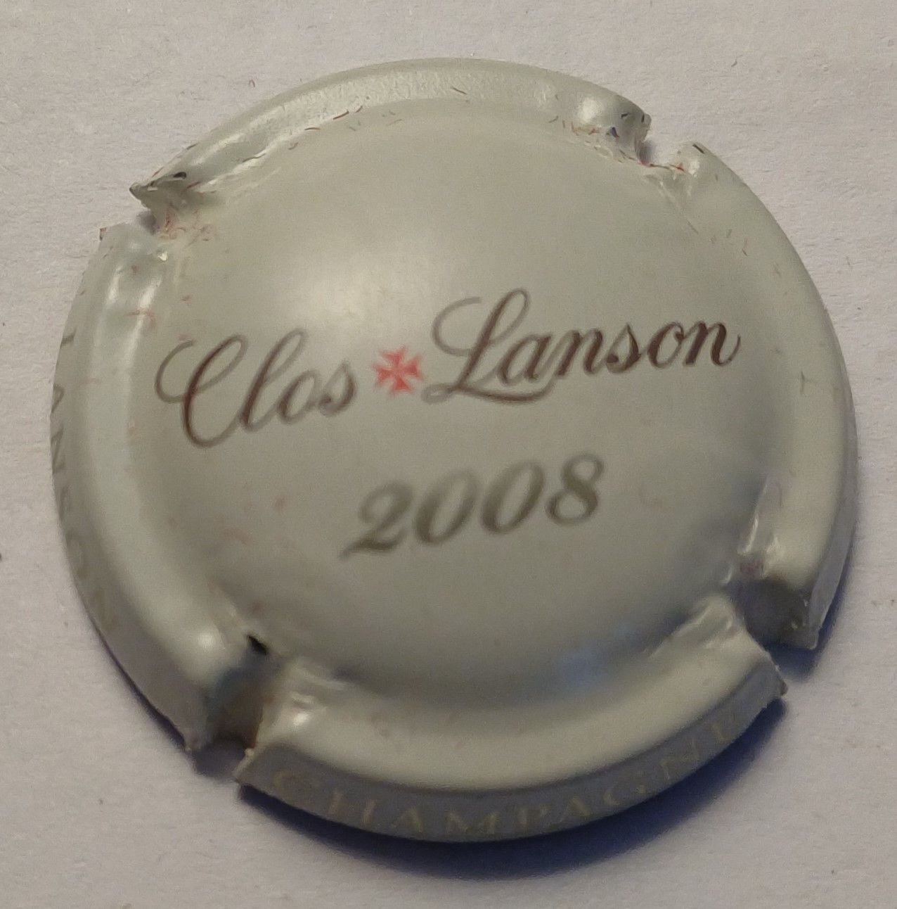 BELLE CAPSULE CHAMPAGNE CLOS LANSON 2008 REF N°123b NEWS