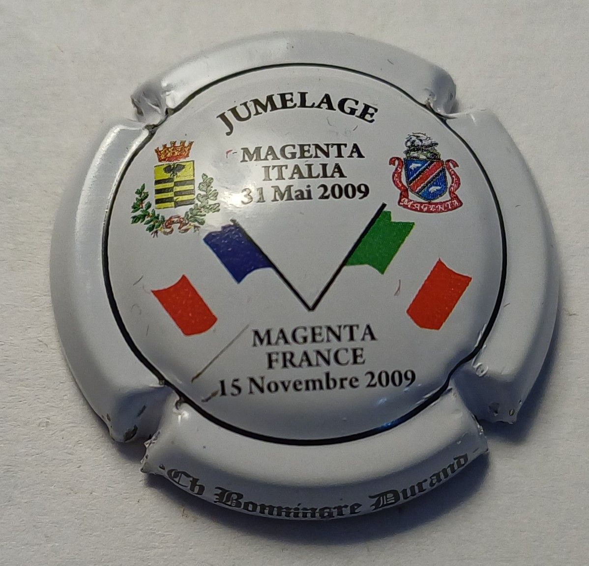 BELLE CAPSULE CHAMPAGNE BONNINGRE DURAND JUMELAGE 2009 REF N°32 NEWS