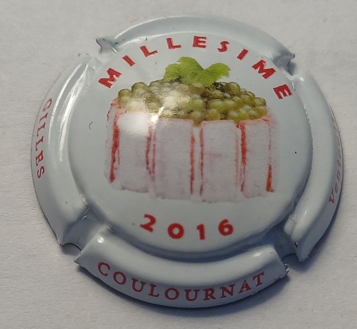 BELLE CAPSULE CHAMPAGNE COULOURNAT GILLES MILLESIME 2016 REF N°65c NEWS