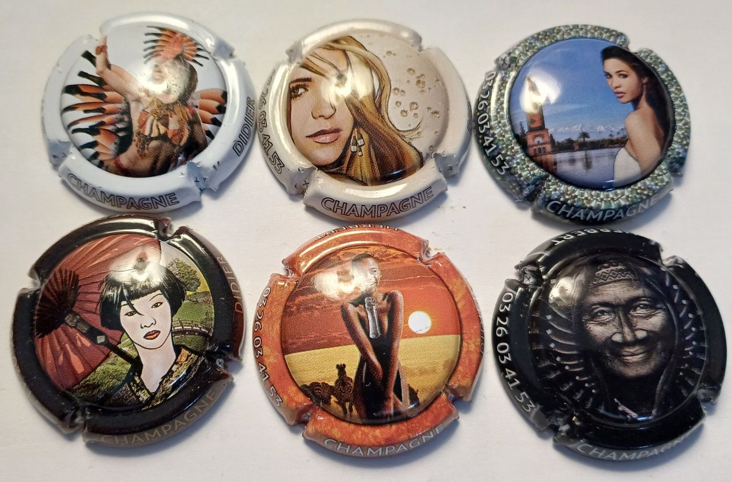 6 BELLES CAPSULES CHAMPAGNE HERBERT DIDIER N°192 A 192e NEWS