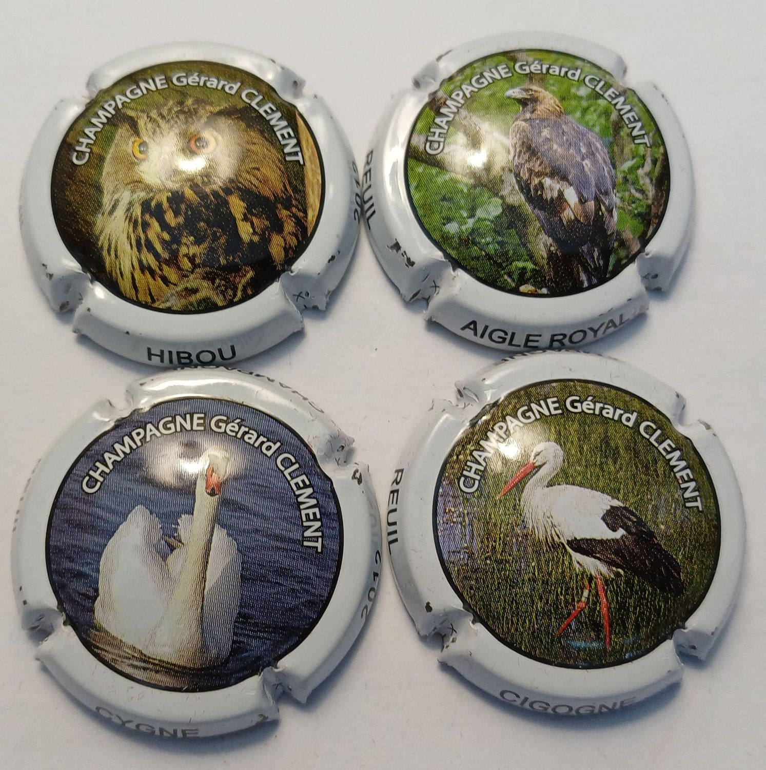 4 BELLES CAPSULES CHAMPAGNE CLEMENT GERARD LES OISEAUX N°47 A 47C NEWS