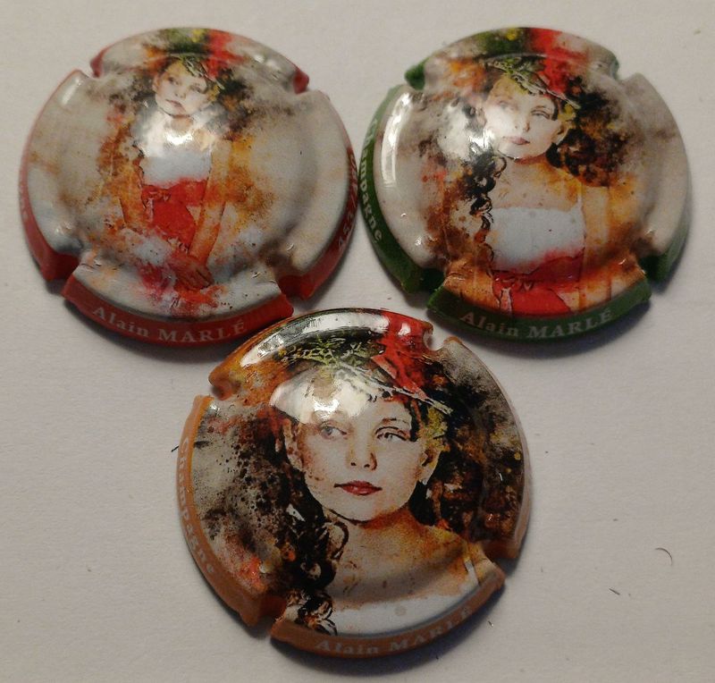 3 BELLES CAPSULES CHAMPAGNE MARLE ALAIN FEMME REF N° 20 a 20b NEWS
