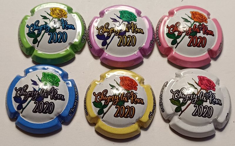 6 BELLES CAPSULES CHAMPAGNE CHIGNY LES ROSES 2020 REF N°20 a 20e NEWS