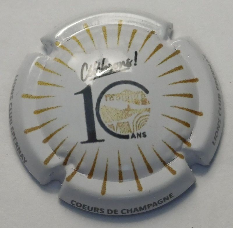 BELLE CAPSULE CHAMPAGNE LION'S CLUB 10 ans 2026 REF N°A1 NEWS