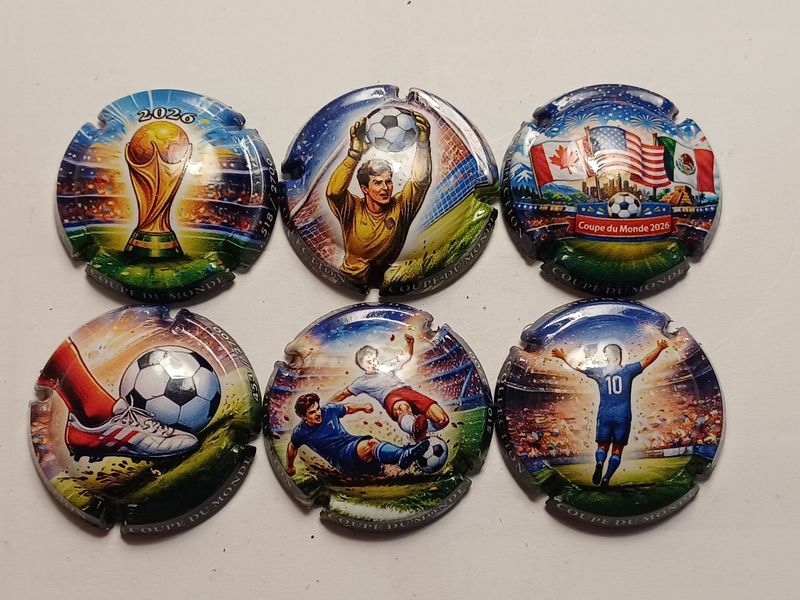 6 BELLES CAPSULES CHAMPAGNE GENERIQUE COUPE DU MONDE 2026 NEWS