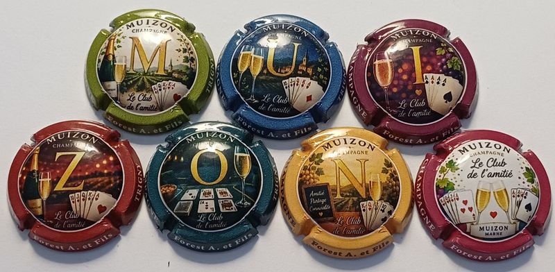 7 BELLES CAPSULES CHAMPAGNE FOREST.A & FILS CLUD DE L'AMITIE NEWS