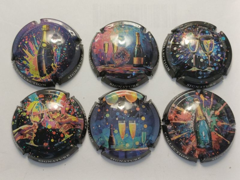 6 BELLES CAPSULES CHAMPAGNE GENERIQUE BOUTEILLE ET FLUTE 2026 NEWS