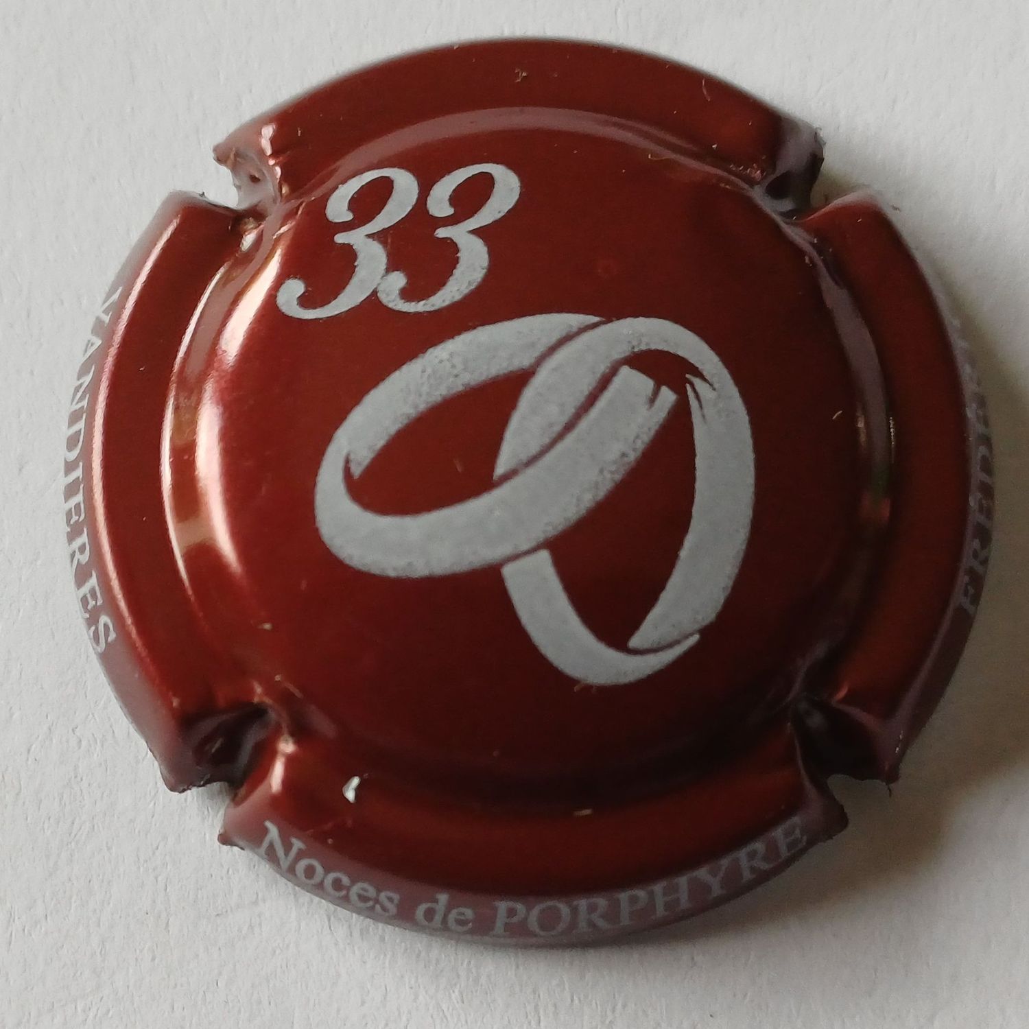 BELLE CAPSULE CHAMPAGNE NOWACK  33 ANS NOCES DE PORPHYRE 200ex N°66b NEWS