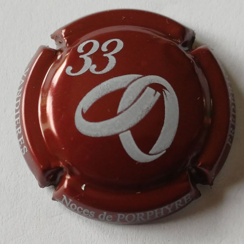 BELLE CAPSULE CHAMPAGNE NOWACK  33 ANS NOCES DE PORPHYRE 200ex N°66b NEWS