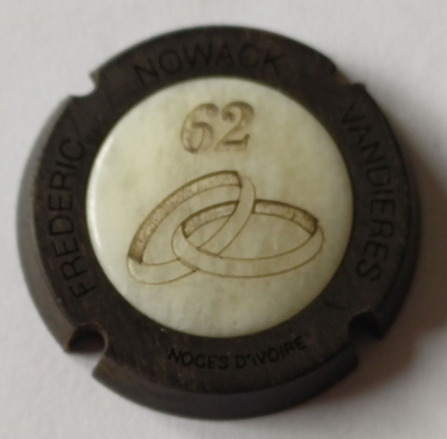 BELLE CAPSULE CHAMPAGNE NOWACK 62 ANS NOCES D'IVOIRE 200ex N°66f NEWS
