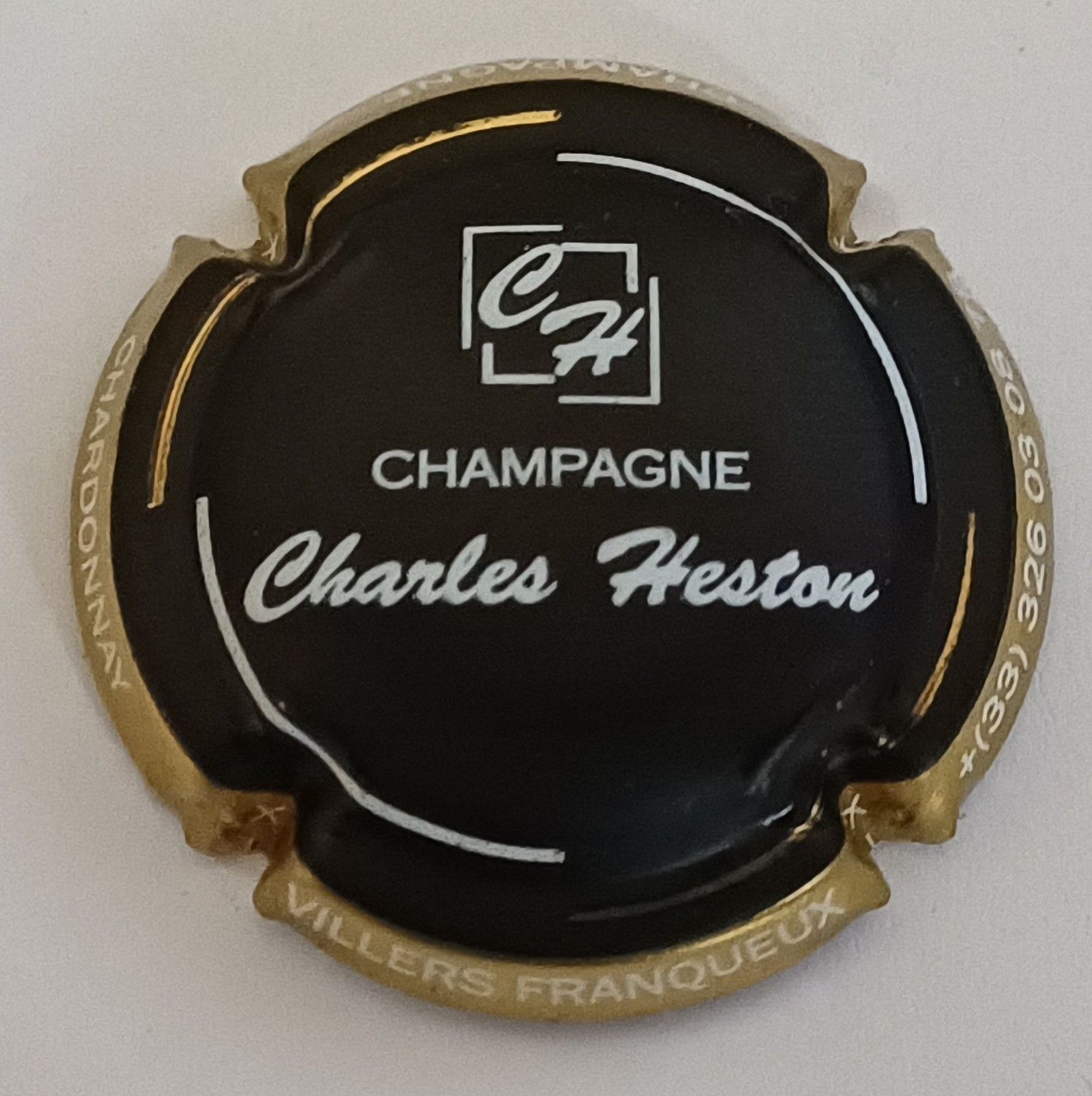 BELLE CAPSULE CHAMPAGNE SIX COTEAUX CHARLES HESTON CHARDONNAY REF N° 64c NEWS