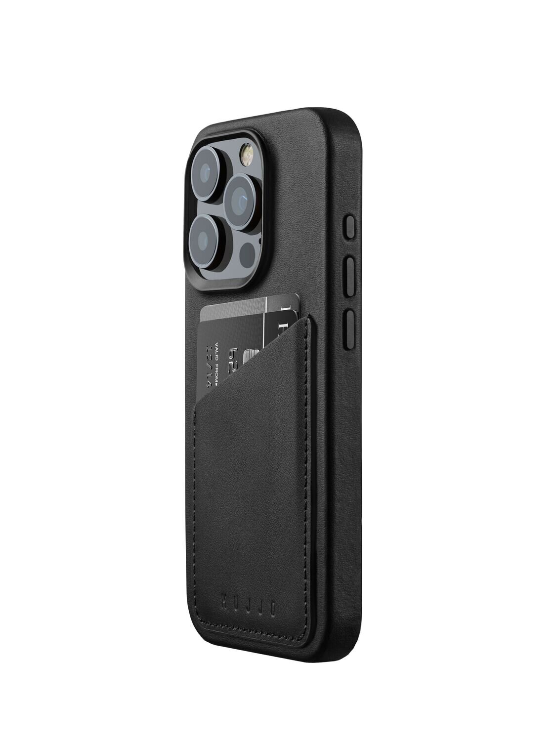 iPhone 15 Pro Wallet Leather Case Black