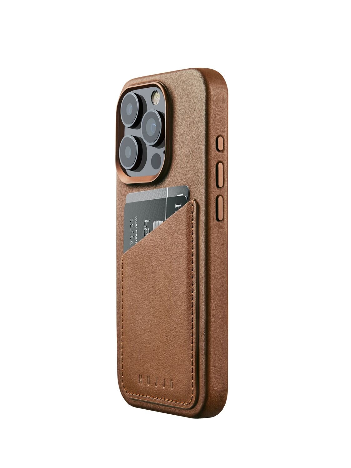 iPhone 15 Pro Wallet Leather Case Tan