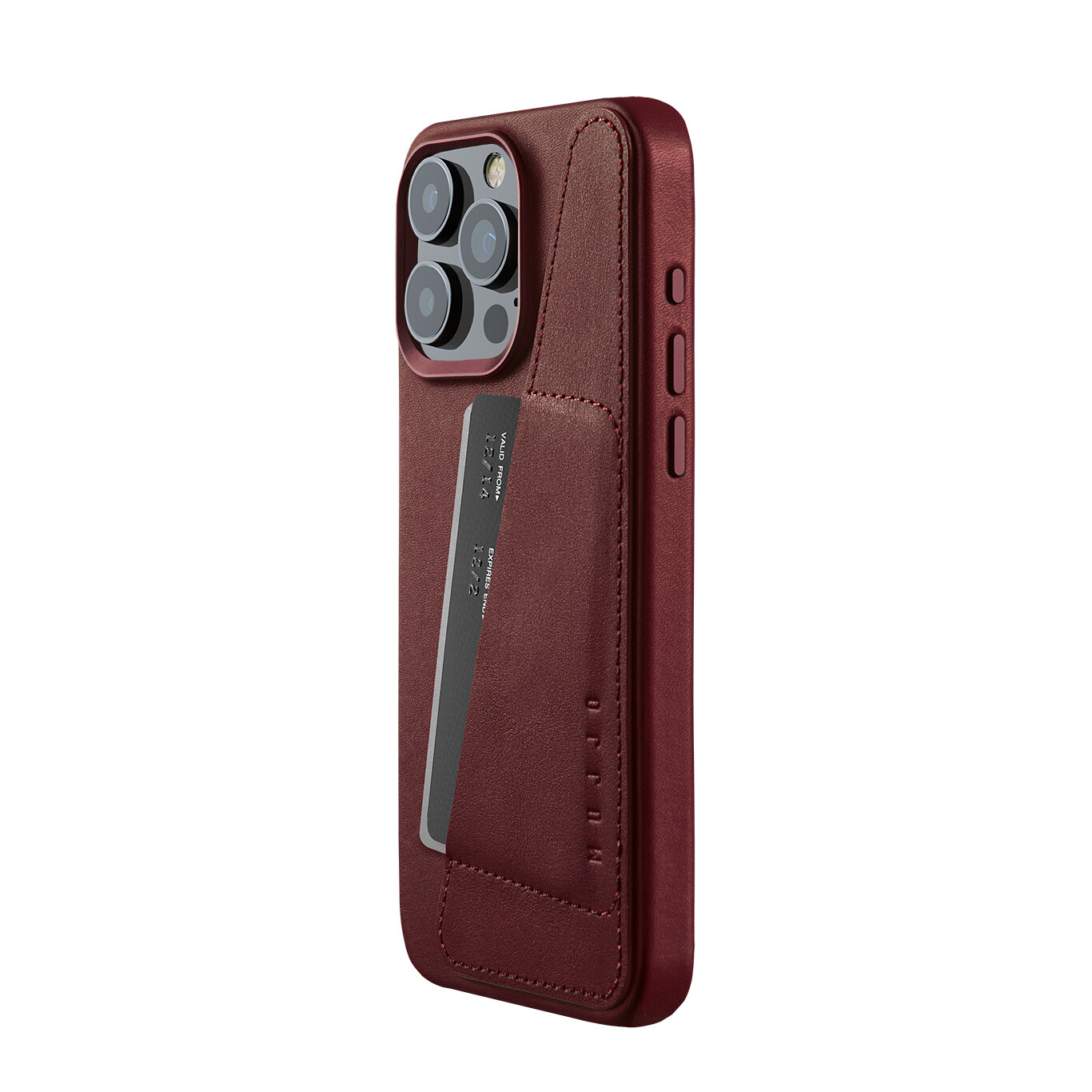 iPhone 15 Pro Max Wallet Leather Case Burgundy