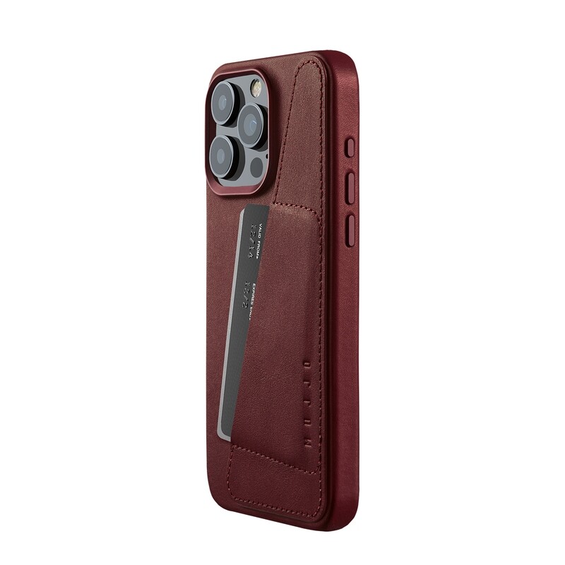 iPhone 15 Pro Max Wallet Leather Case Burgundy