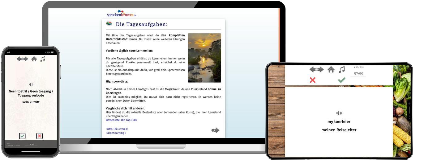 Afrikaans-Reisepaket - Onlinekurs