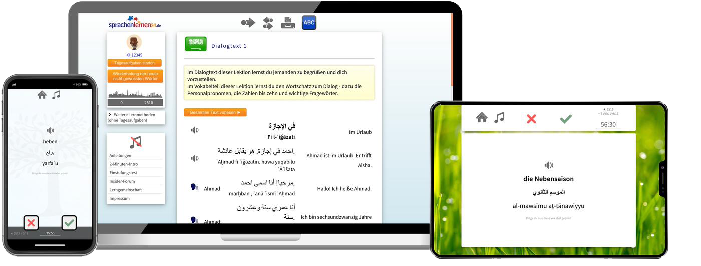 Arabisch-Komplettpaket - Onlinekurs