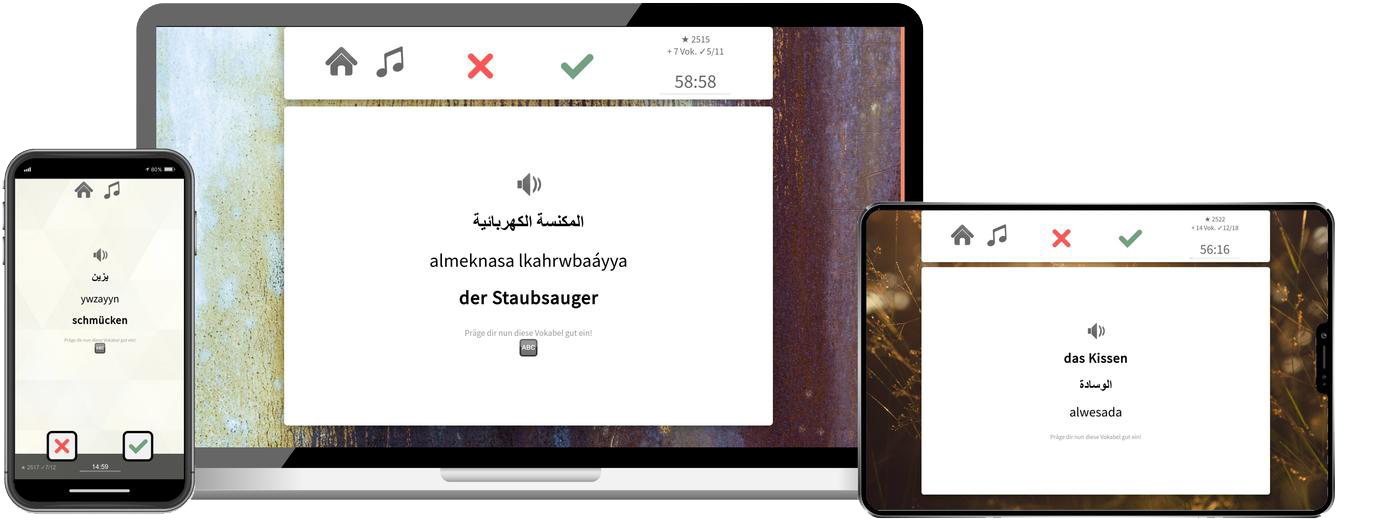 Arabisch-Aufbaukurs (B1/B2) + Audiotrainer - Onlinekurs
