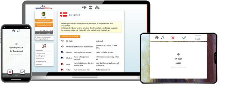 Dänisch-Komplettpaket - Onlinekurs Dänisch-Komplettpaket - Onlinekurs