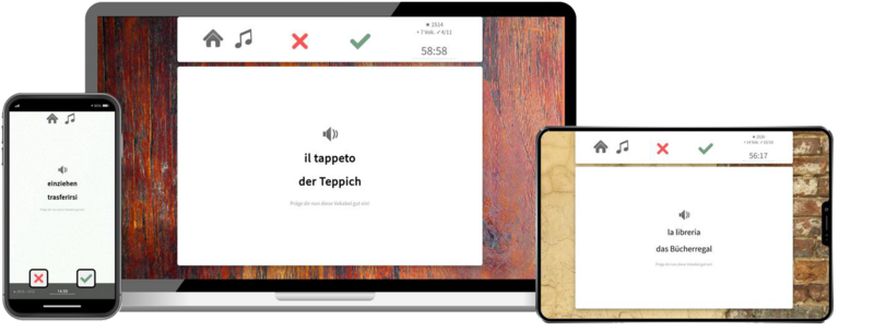 Italienisch-Aufbaukurs (B1/B2) + Audiotrainer - Onlinekurs Italienisch-Aufbaukurs (B1/B2) + Audiotrainer - Onlinekurs
