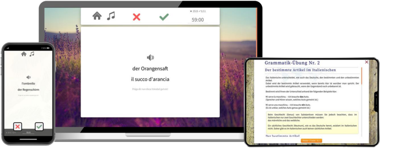 Italienisch-Basiskurs (A1/A2) + Audiotrainer - Onlinekurs Italienisch-Basiskurs (A1/A2) + Audiotrainer - Onlinekurs