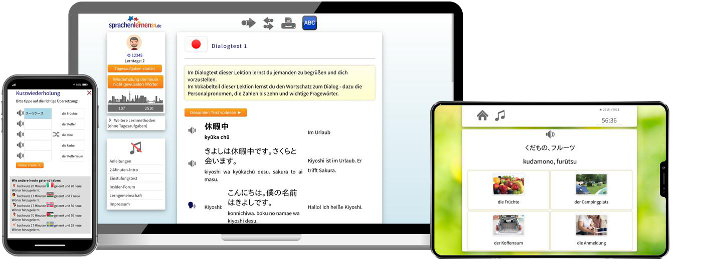 Japanisch-Komplettpaket - Onlinekurs