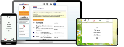 Deutsch lernen für Thailänder-Basiskurs (A1/A2) + Audiotrainer - Onlinekurs