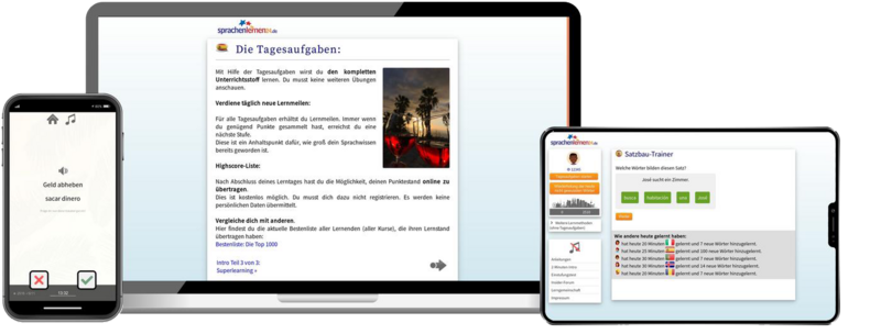 Spanisch-Komplettpaket - Onlinekurs Spanisch-Komplettpaket - Onlinekurs