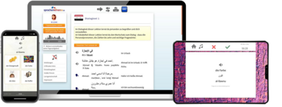 Deutsch lernen für Syrer-Basiskurs (A1/A2) + Audiotrainer - Onlinekurs