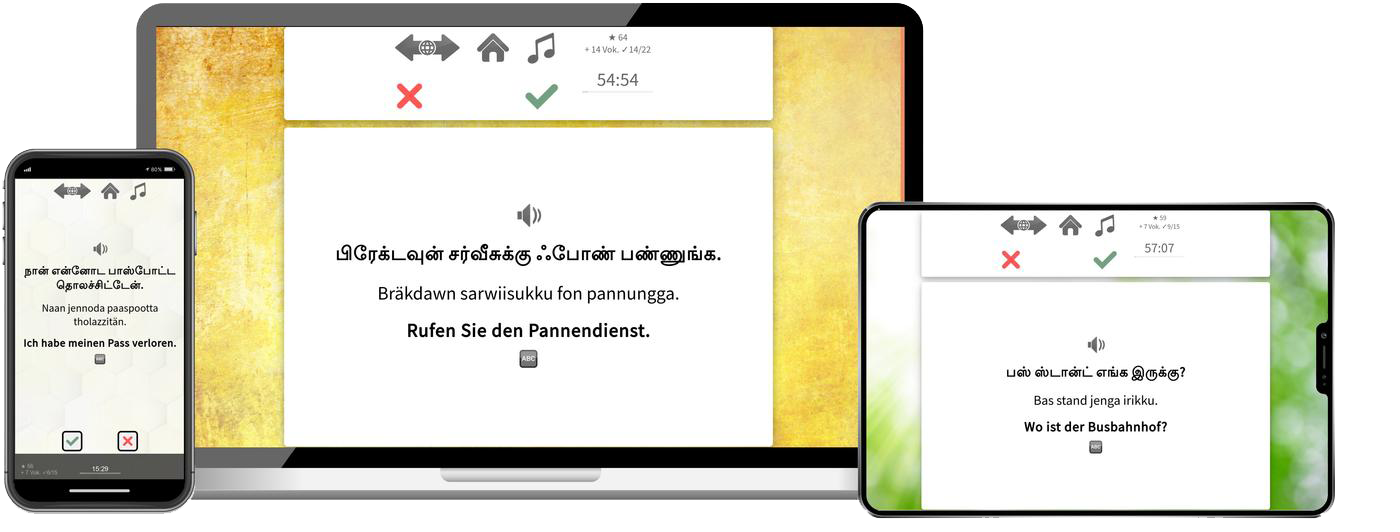 Tamil-Expresskurs + Audiotrainer - Onlinekurs