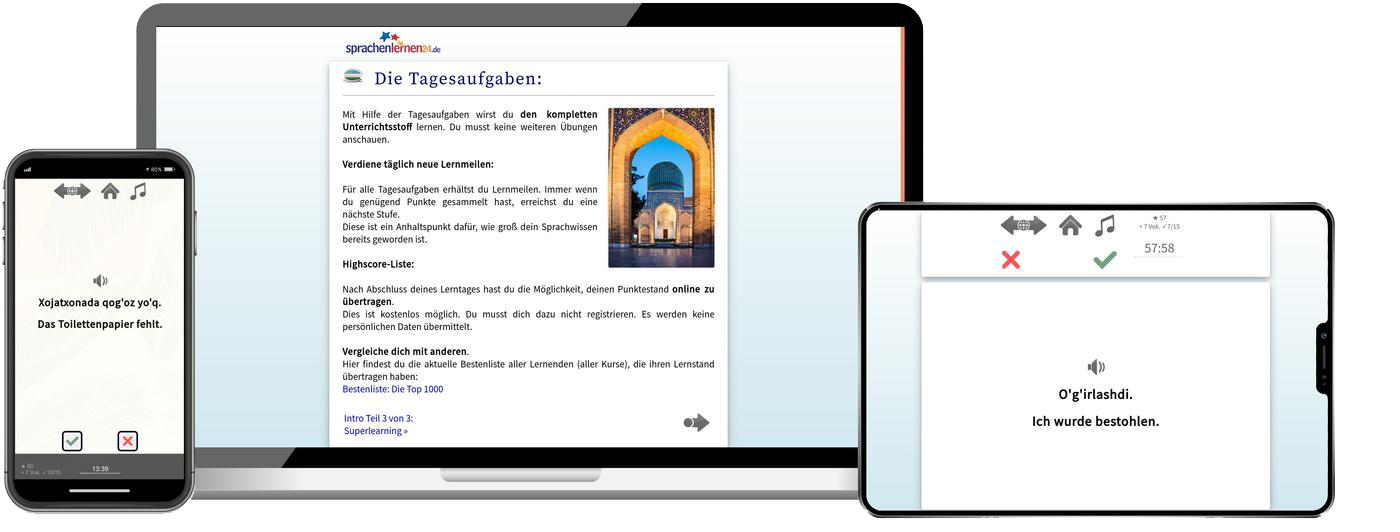 Usbekisch-Reisepaket - Onlinekurs