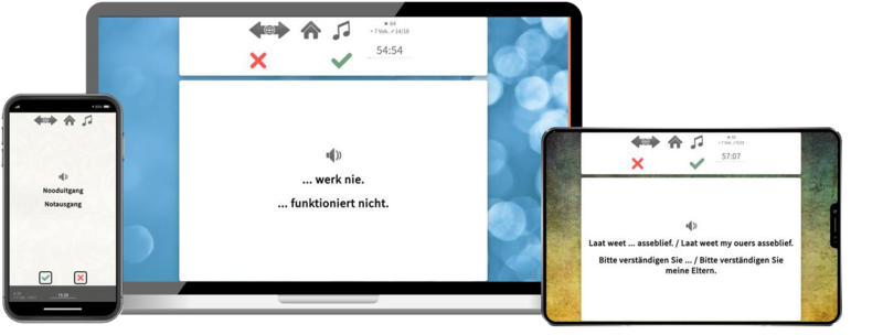 Afrikaans Expresskurs A1 Onlinekurs mit Audiotrainer für Anfänger und Reisen
