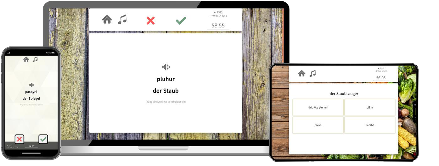 Albanisch-Aufbaukurs (B1/B2) + Audiotrainer - Onlinekurs