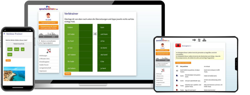 Albanisch-Komplettpaket - Onlinekurs