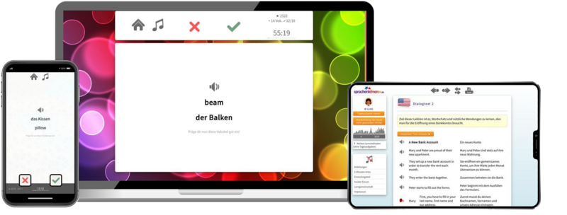 Amerikanisch-Aufbaukurs (B1/B2) + Audiotrainer - Onlinekurs