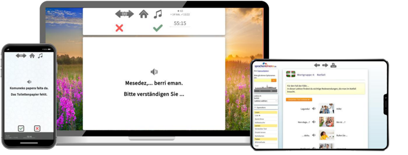 Baskisch Expresskurs A1 Onlinekurs mit Audiotrainer für Anfänger und Reisen