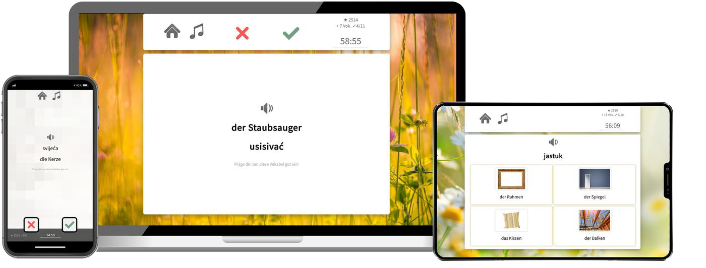Bosnisch-Aufbaukurs (B1/B2) + Audiotrainer - Onlinekurs