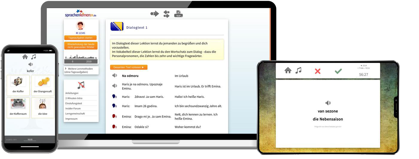 Bosnisch-Komplettpaket - Onlinekurs
