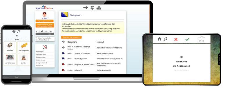 Bosnisch-Komplettpaket - Onlinekurs