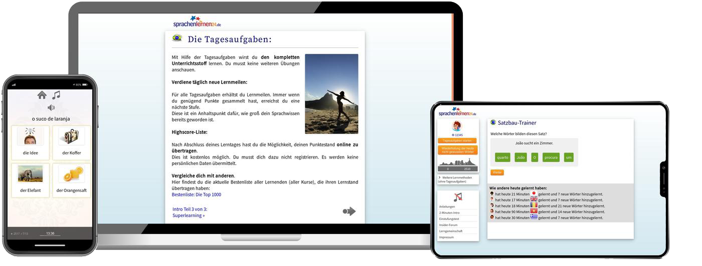 Brasilianisch-Komplettpaket - Onlinekurs