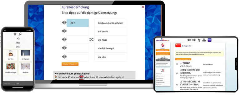 Chinesisch-Aufbaukurs (B1/B2) + Audiotrainer - Onlinekurs