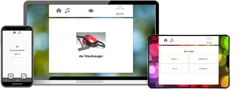 Dänisch-Aufbaukurs (B1/B2) + Audiotrainer - Onlinekurs