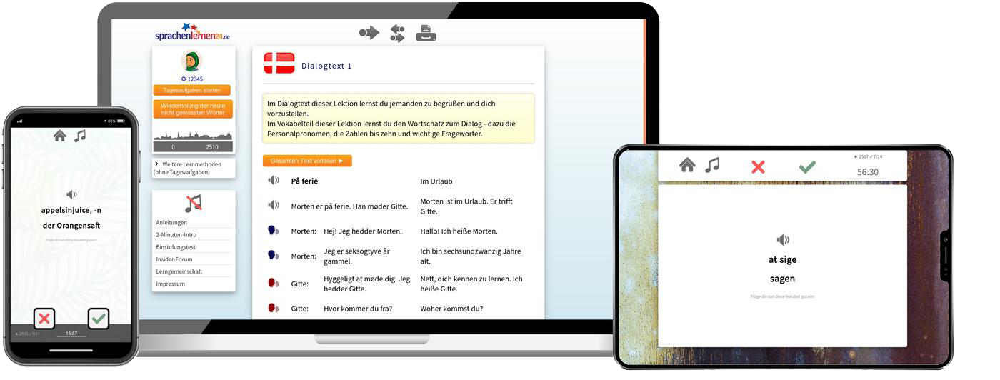 Dänisch-Komplettpaket - Onlinekurs