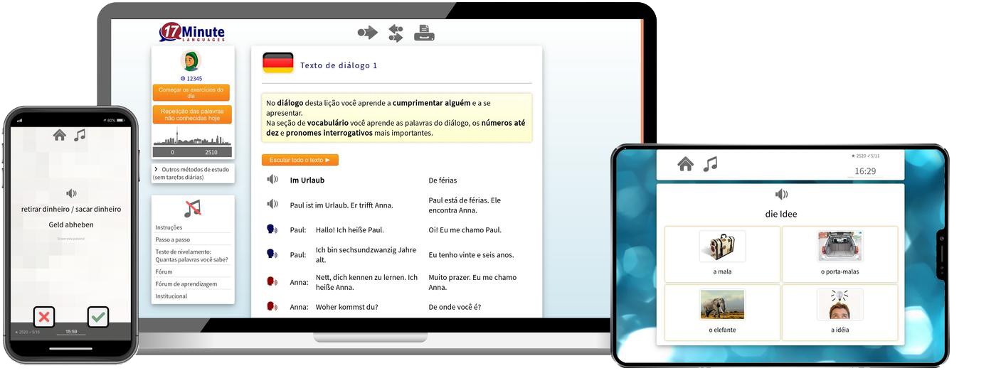 Deutsch lernen für Brasilianer-Basiskurs (A1/A2) + Audiotrainer - Onlinekurs Deutsch lernen für Brasilianer Basiskurs A1 A2 Onlinekurs für Anfänger